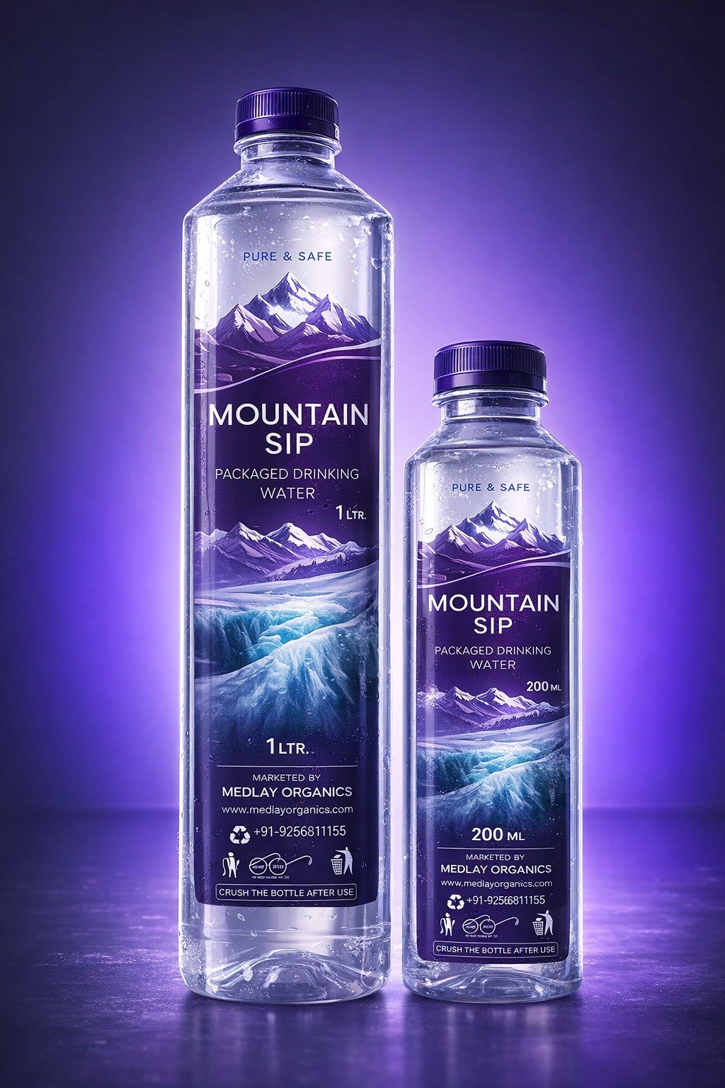 Mountain Sip Premium Alkaline Water – 1L and 200ml